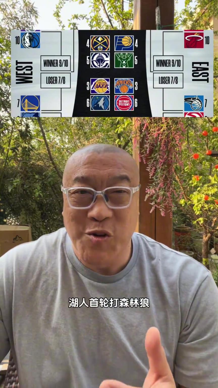 湖人打森林狼！馬?。褐灰獤|契奇像上賽季打戈貝爾那樣就行