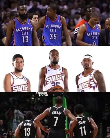 太陽三巨頭徹底失敗？美媒：杜蘭特的三巨頭球隊總是一樣的結(jié)局？